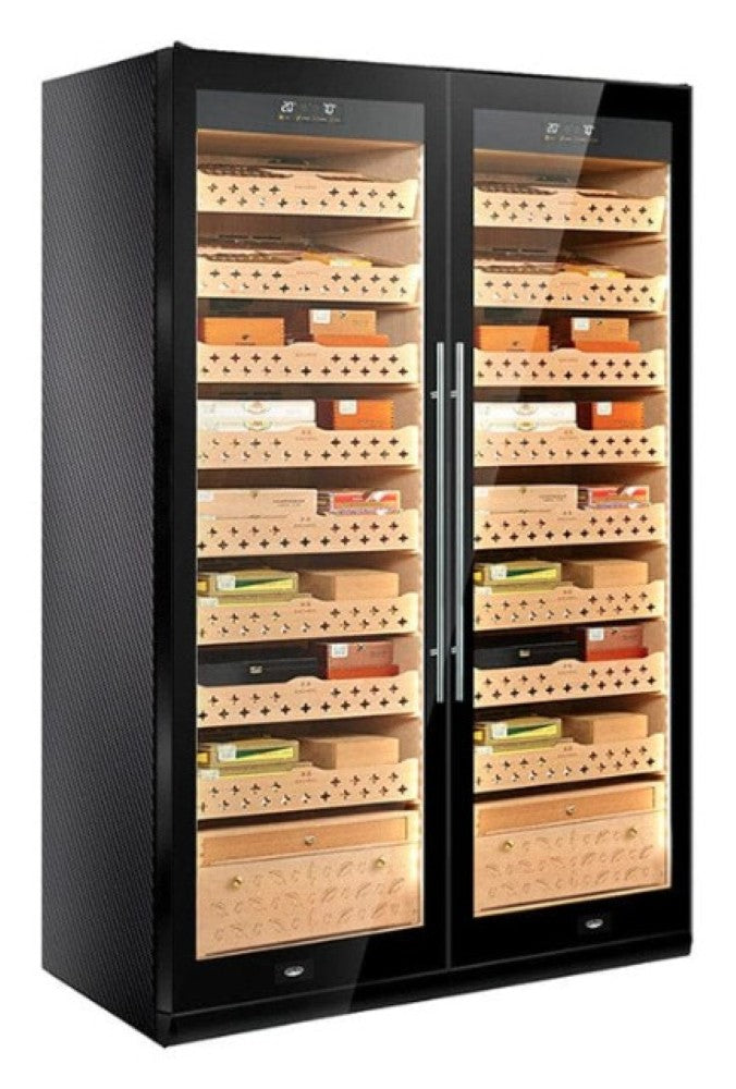 SD 800 DOUBLE-DOOR COMBINE-UNIT CIGAR & CIGAR CABINET SERIES WITH AMMONIA REMOVAL