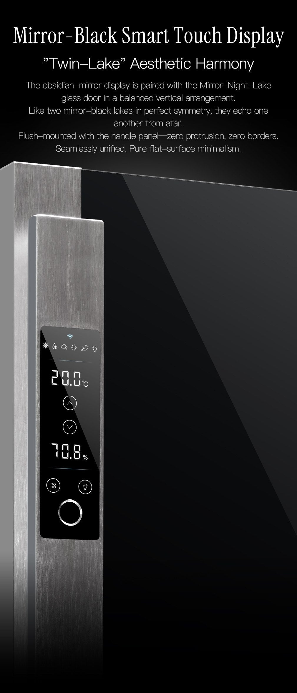 Mirror black smart touch display