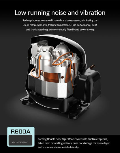 SD 800 DOUBLE-DOOR COMBINE-UNIT CIGAR & CIGAR CABINET SERIES WITH AMMONIA REMOVAL