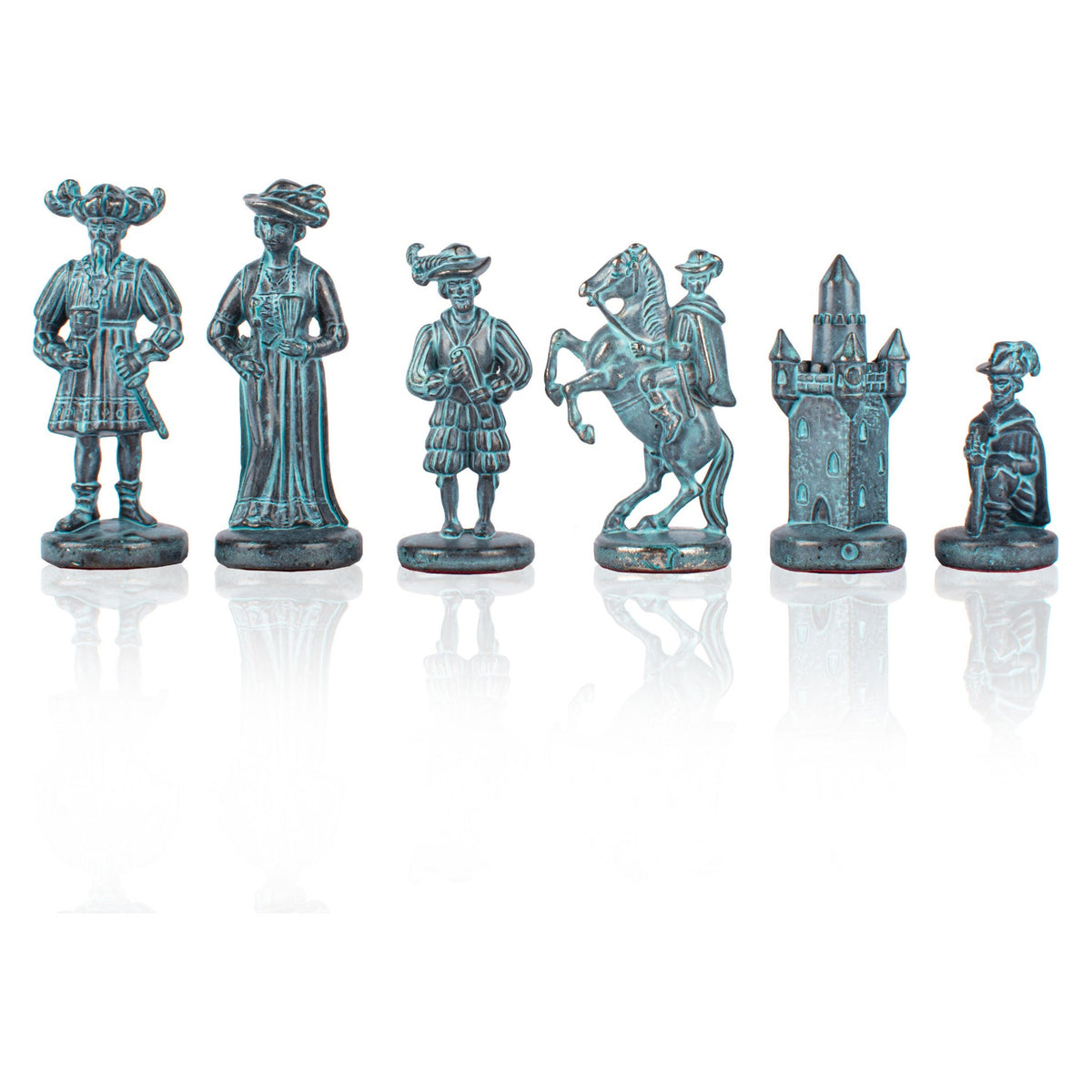 Manopoulos Medieval Knights Metal Chessmen – F12B