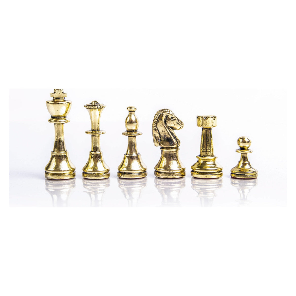 Manopoulos Classic Staunton Metal Chessmen – F32