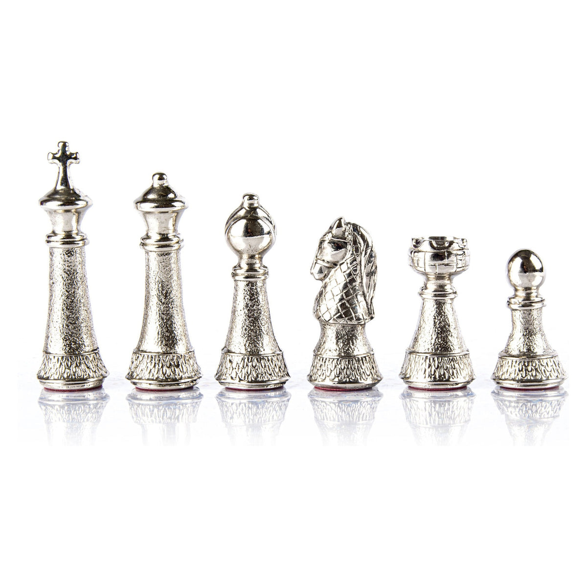 Manopoulos Classic Staunton Metal Chessmen – F33