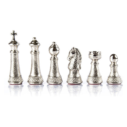 Manopoulos Classic Staunton Metal Chessmen – F33