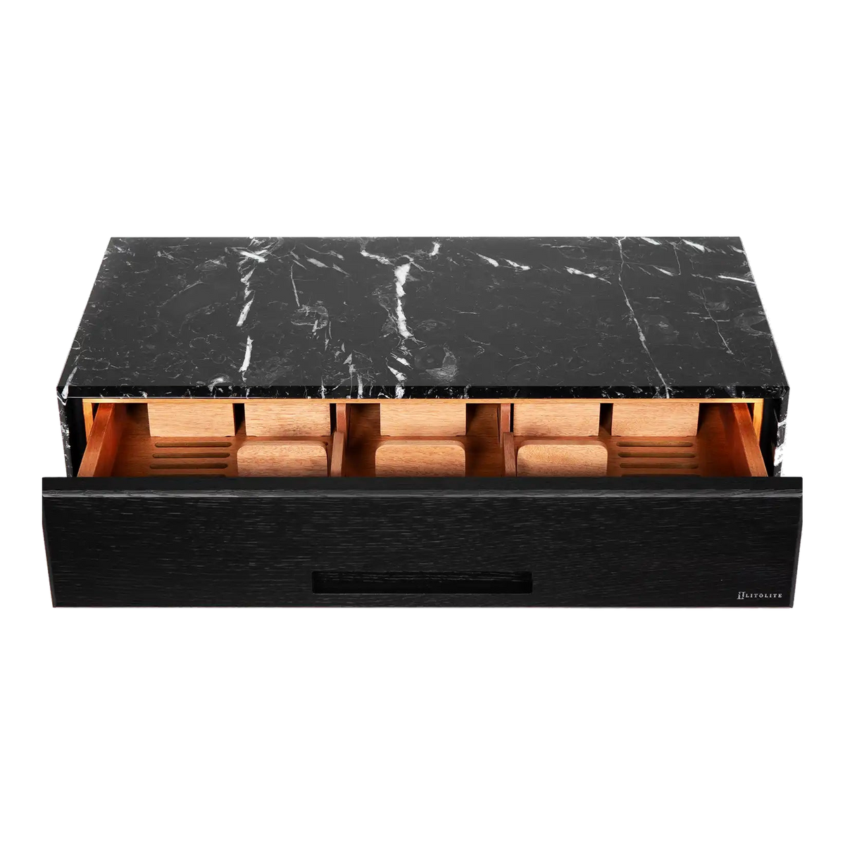 Litolite Diamond Large humidor in Nero Marquina marble