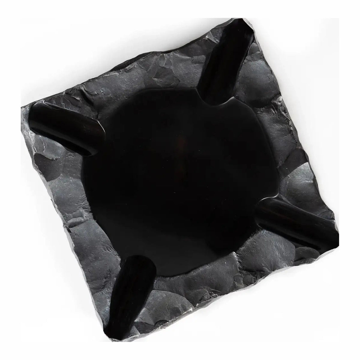 Ashtray Nero Belgio Marble - Hand Carved