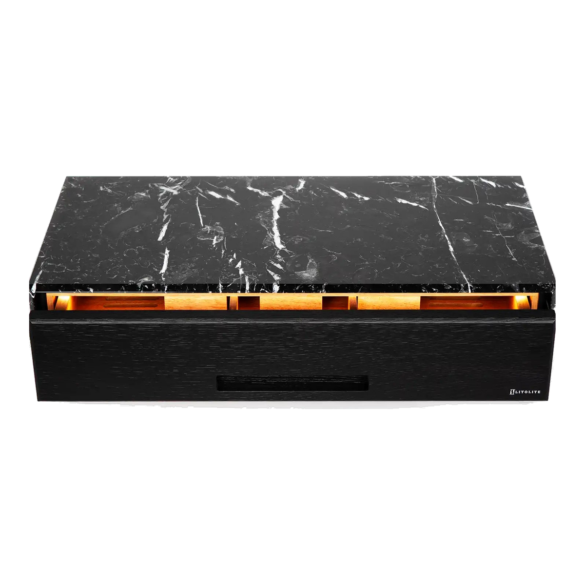 Litolite Diamond Large humidor in Nero Marquina marble