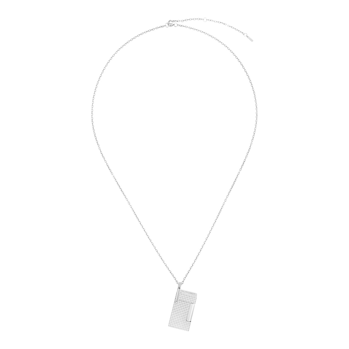 S.T. Dupont Lighter Necklace - Chrome — angle view