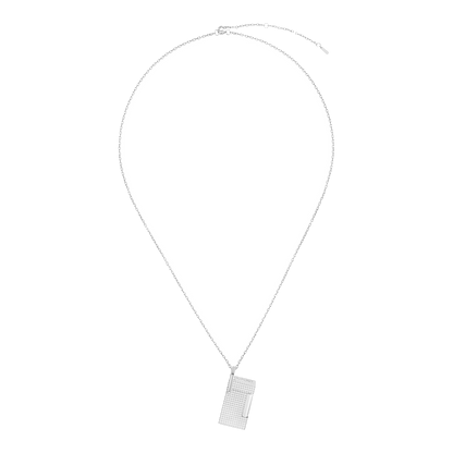 S.T. Dupont Lighter Necklace - Chrome — angle view
