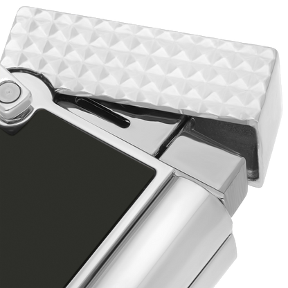S.T. Dupont Lighter Necklace - Laque Noir (Chrome Chain) — alternate view