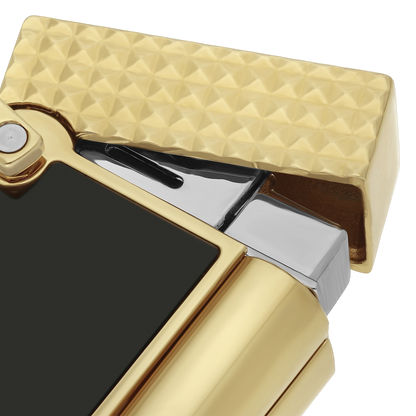 Collier briquet S.T. Dupont - laque noire (chaîne or) — autre vue