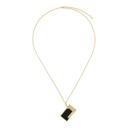 S.T. Dupont Lighter Necklace - Laque Noir (Gold Chain) — detail view