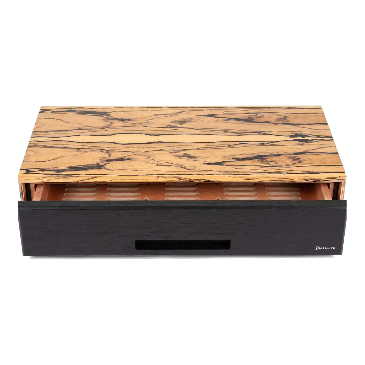 Humidor Litolite Diamond grand format en ébène blanche