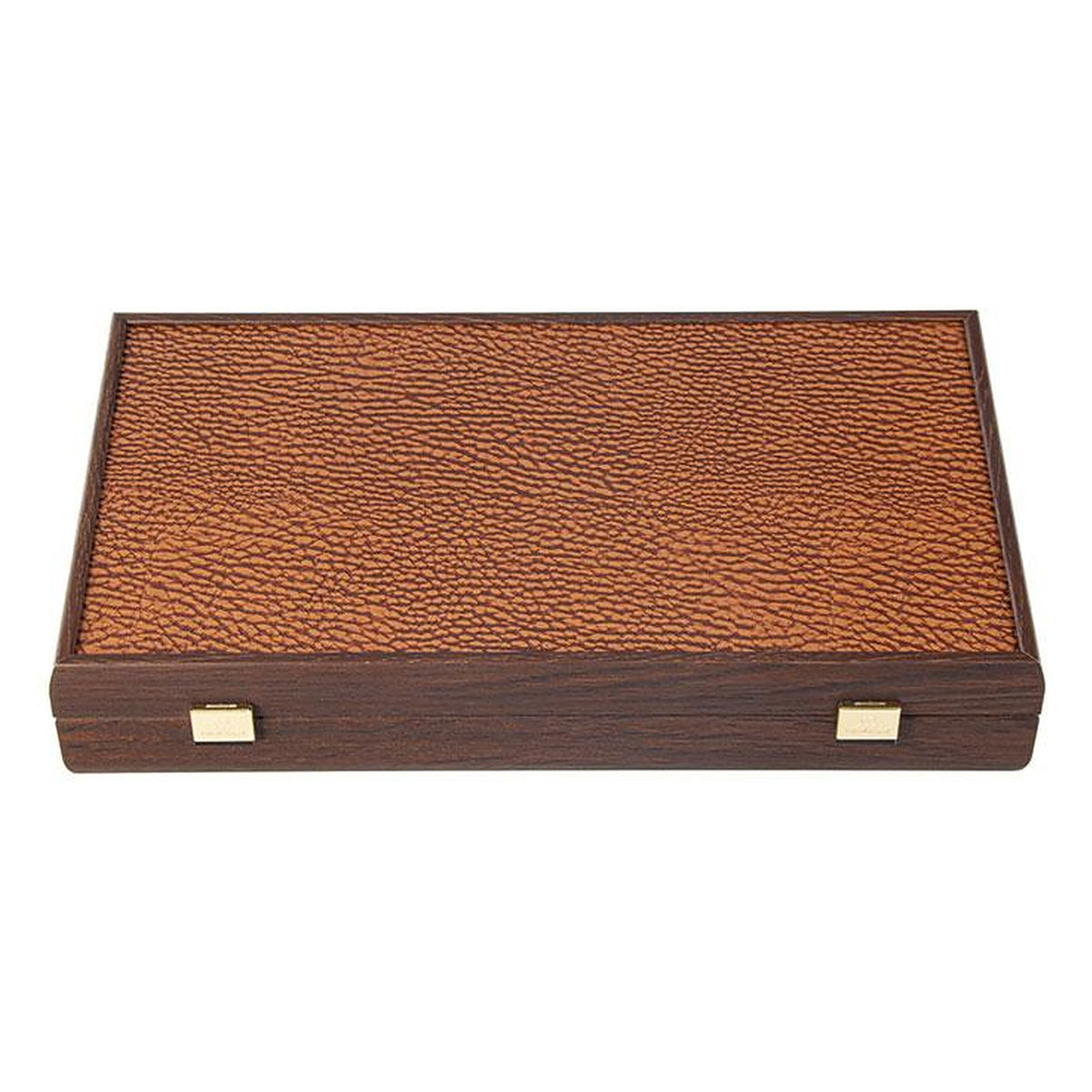 Manopoulos Poker Set - 300 Chips With Leatherette Top – Dark Walnut · brown leatherette top (2)
