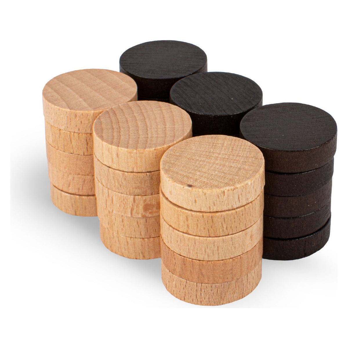 Manopoulos Wooden Backgammon Checkers – PX2