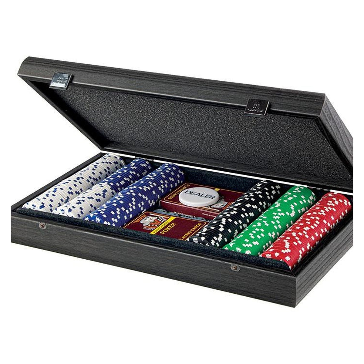 Manopoulos Poker Set - 300 Chips In Wooden Case – Black