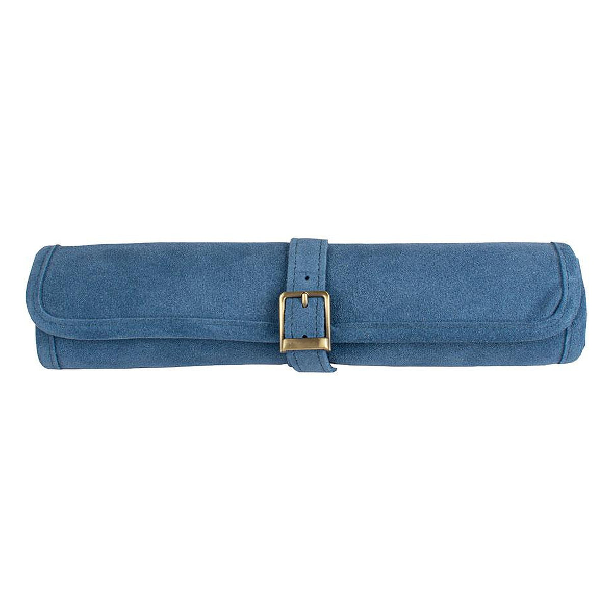 Manopoulos Suede Roll-Up Travel Backgammon – Denim Blue (2)