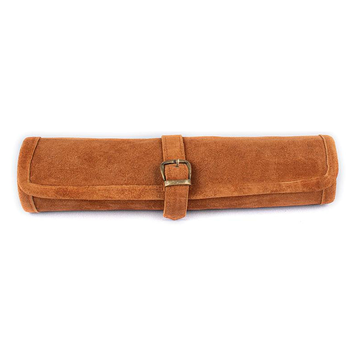 Manopoulos Suede Roll-Up Travel Backgammon – Cinnamon Brown (2)