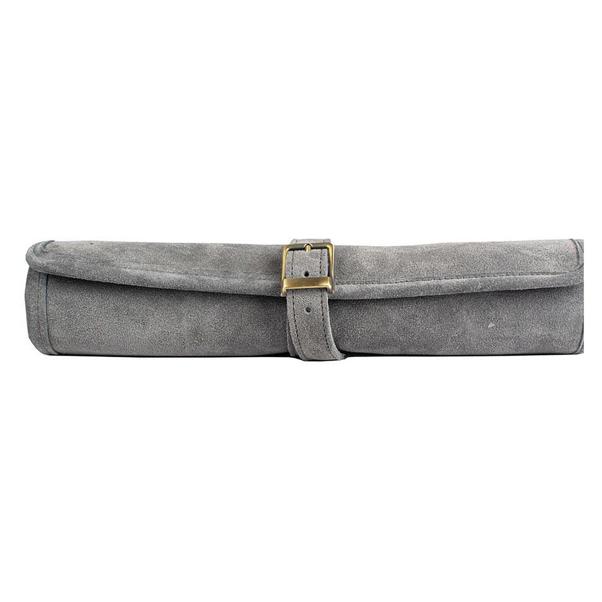 Manopoulos Suede Roll-Up Travel Backgammon – Concrete Grey (2)