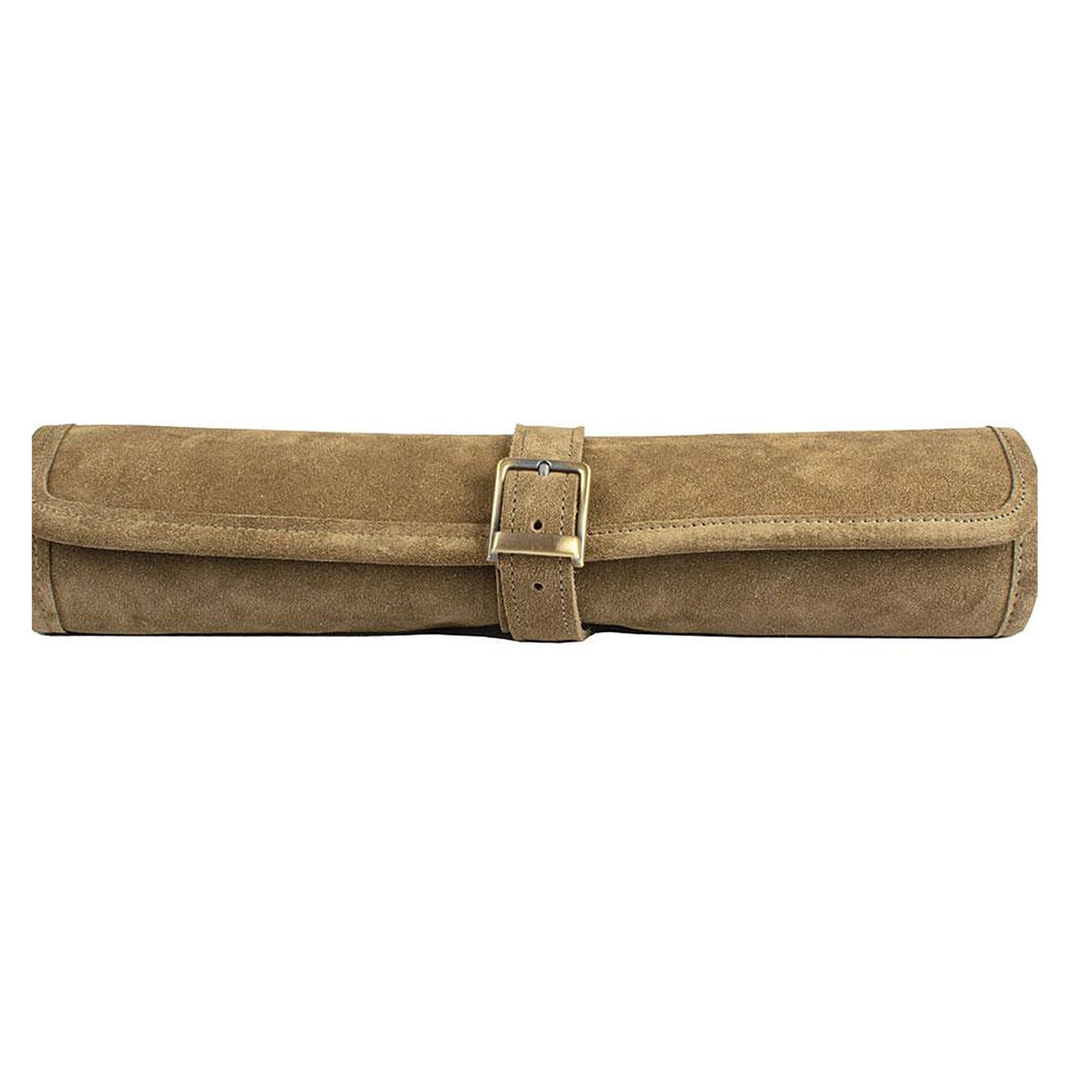 Manopoulos Suede Roll-Up Travel Backgammon – Khaki Brown (2)