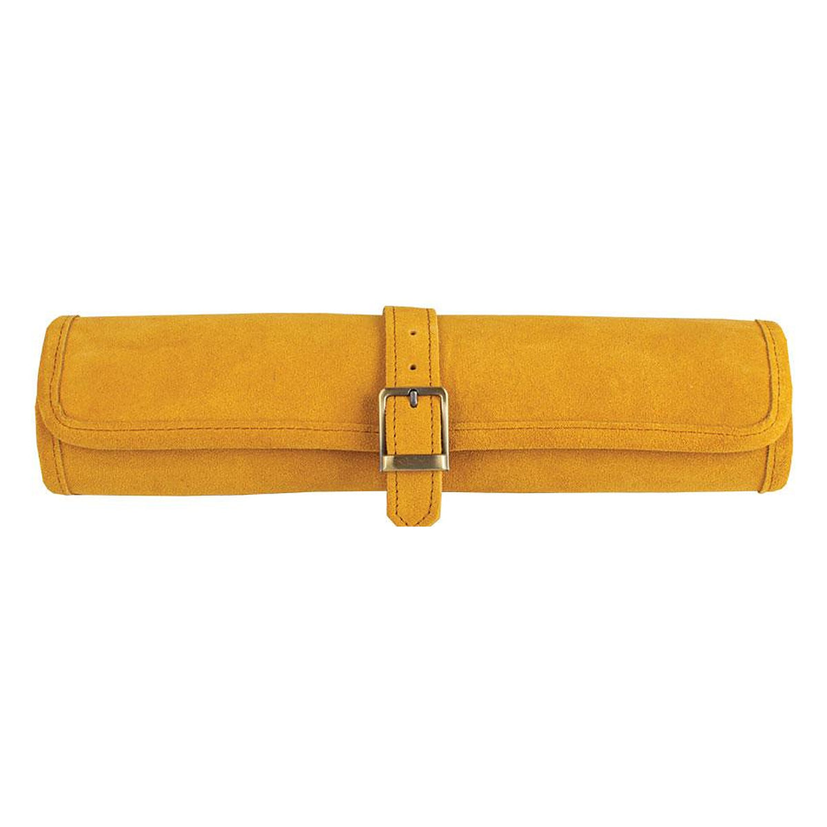 Manopoulos Suede Roll-Up Travel Backgammon – Warm Yellow (2)
