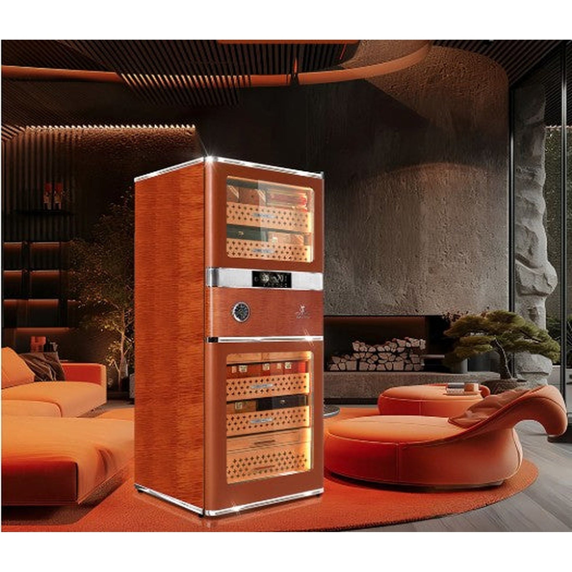 Raching RR880 Smart Cigar Cabinet — detail view