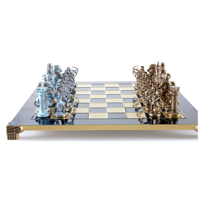 Manopoulos Archers Metal Chess Set – S10BBLU
