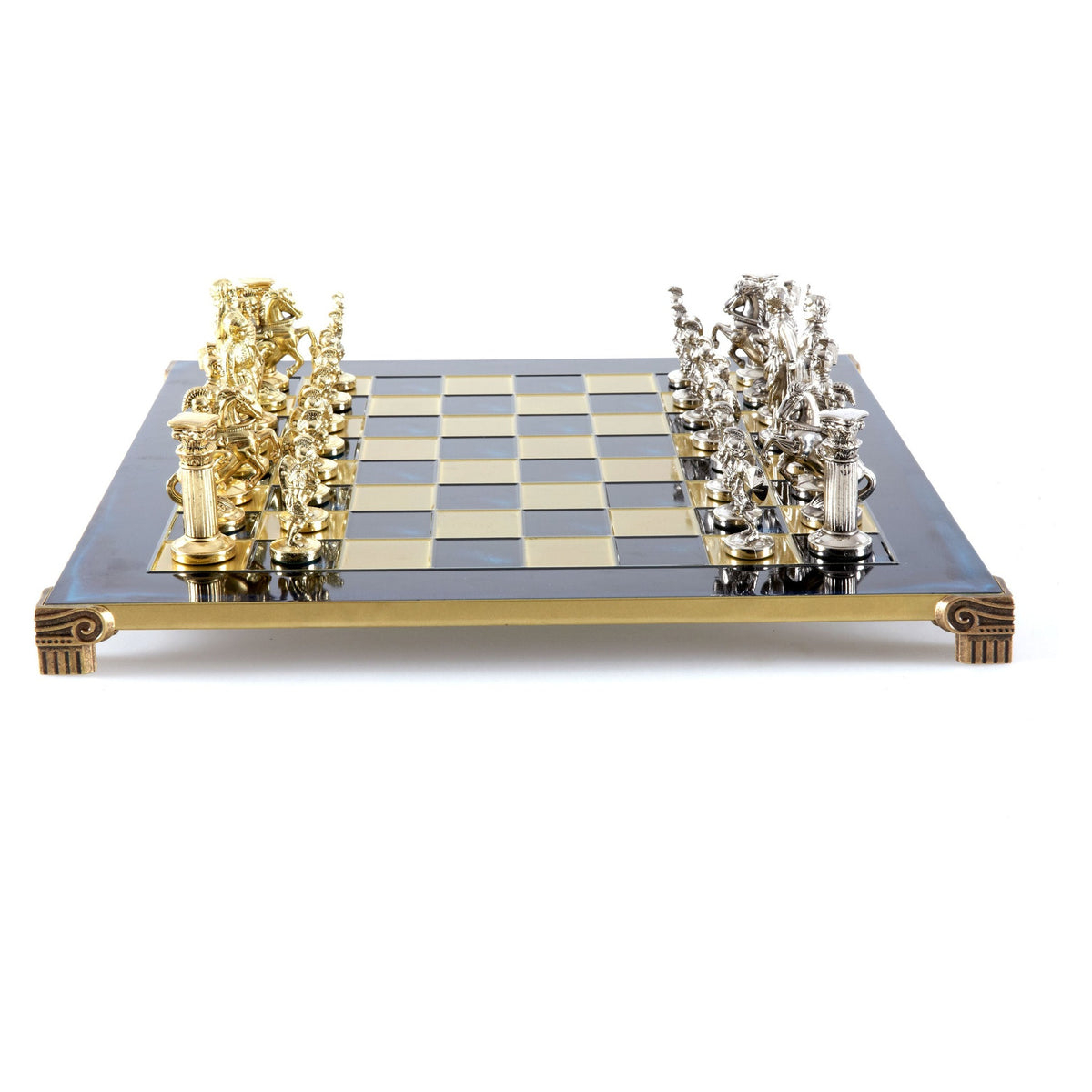 Manopoulos Archers Metal Chess Set – S10BLU