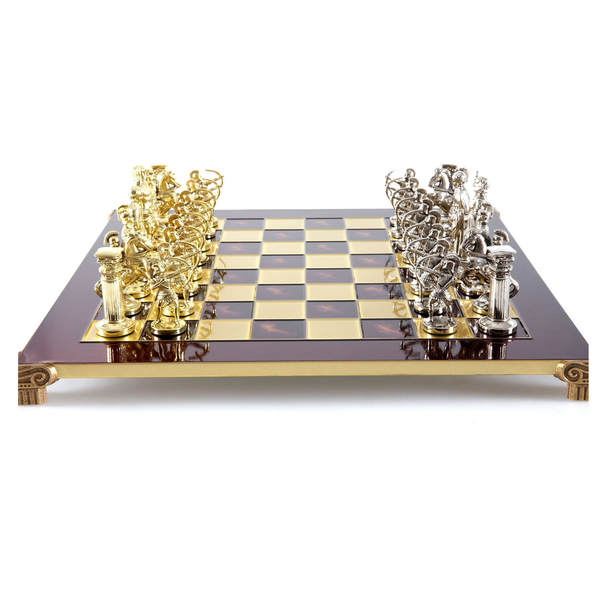 Manopoulos Archers Metal Chess Set – S10RED