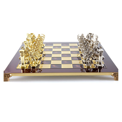 Manopoulos Archers Metal Chess Set – S10RED