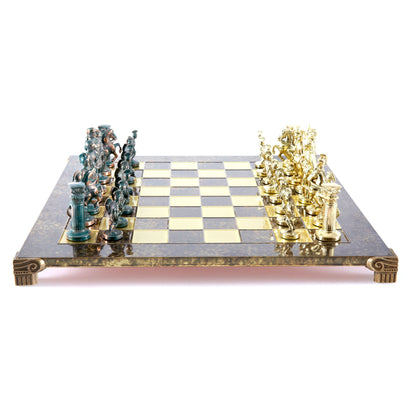 Manopoulos Greek Roman Period Metal Chess Set – S11ABRO