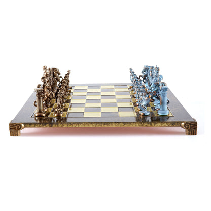 Manopoulos Greek Roman Period Metal Chess Set – S11BBRO