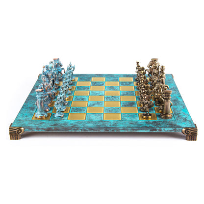 Manopoulos Greek Roman Period Metal Chess Set – S11BTIR