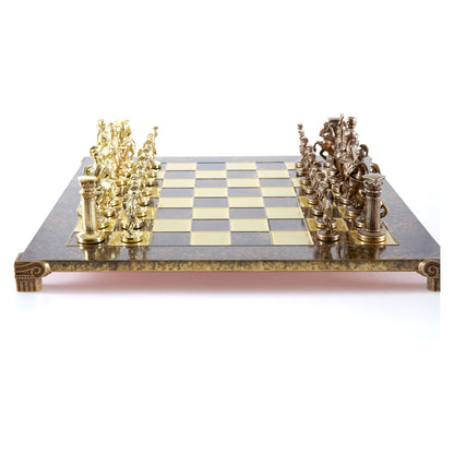 Manopoulos Greek Roman Period Metal Chess Set – S11CBRO