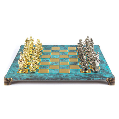 Manopoulos Medieval Knights Metal Chess Set – S12TIR