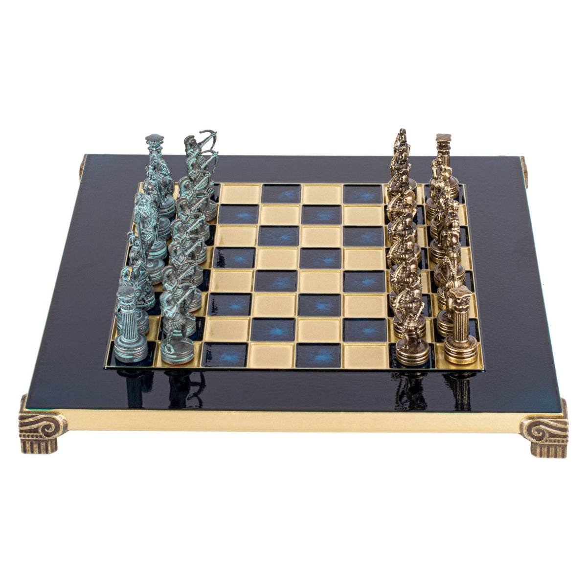 Manopoulos Archers Metal Chess Set – S15BBLU