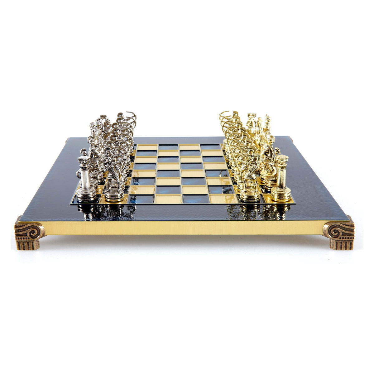 Manopoulos Archers Metal Chess Set – S15BLU
