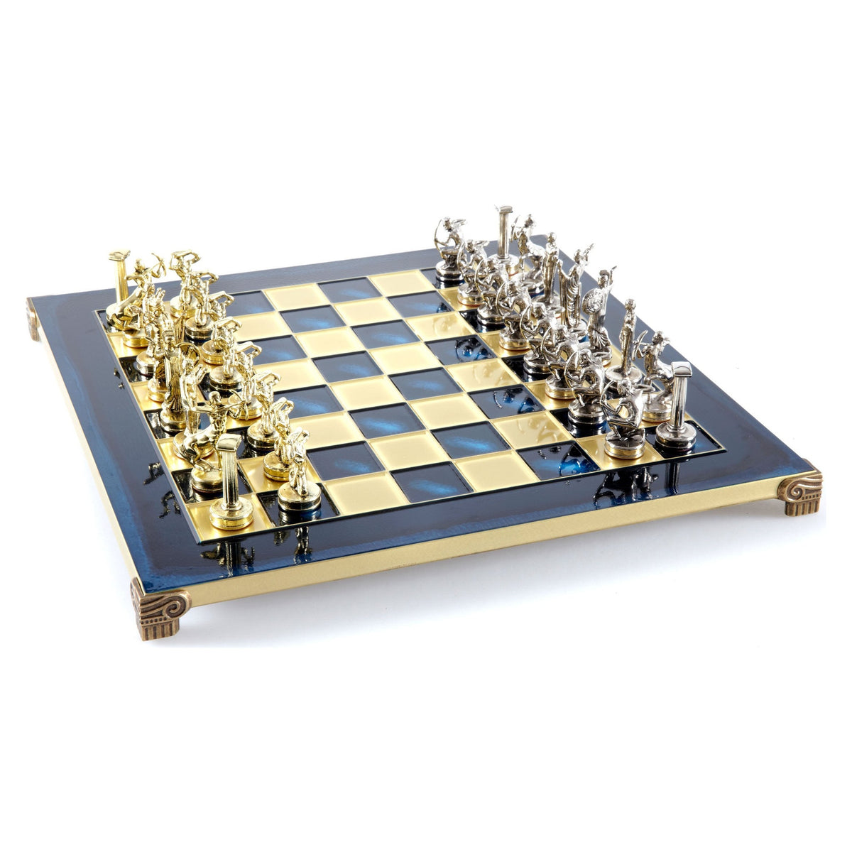 Manopoulos Giants’ Battle Metal Chess Set – S18BLU