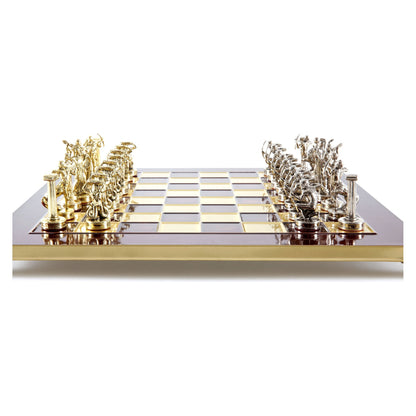 Manopoulos Giants’ Battle Metal Chess Set – S18RED