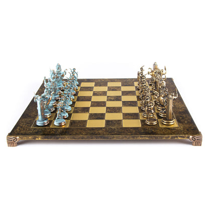Manopoulos Greek Mythology Metal Chess Set – S19BBRO