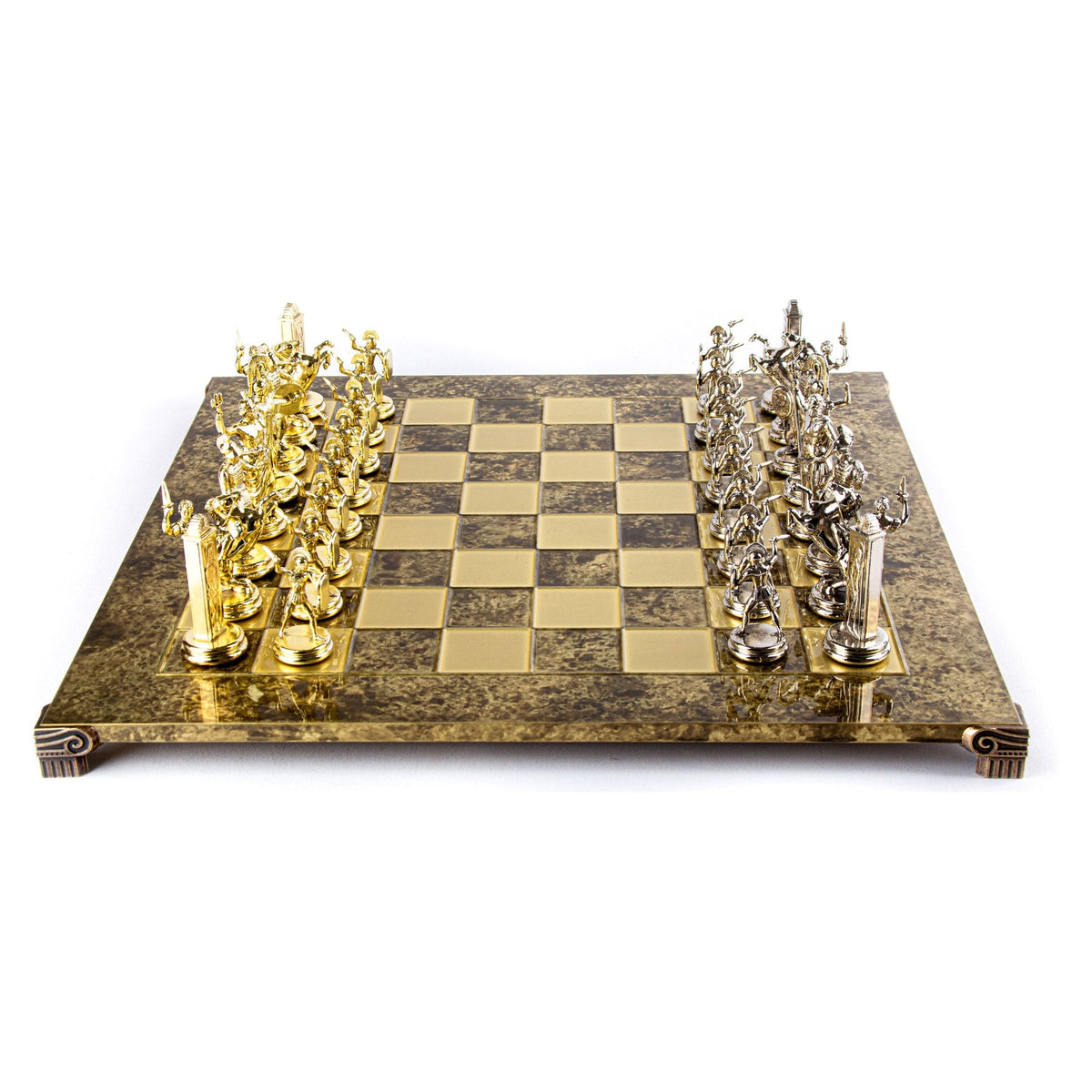 Manopoulos Greek Mythology Metal Chess Set – S19BRO
