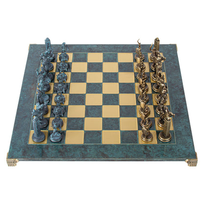 Manopoulos Greek Mythology Metal Chess Set – S19BTIR