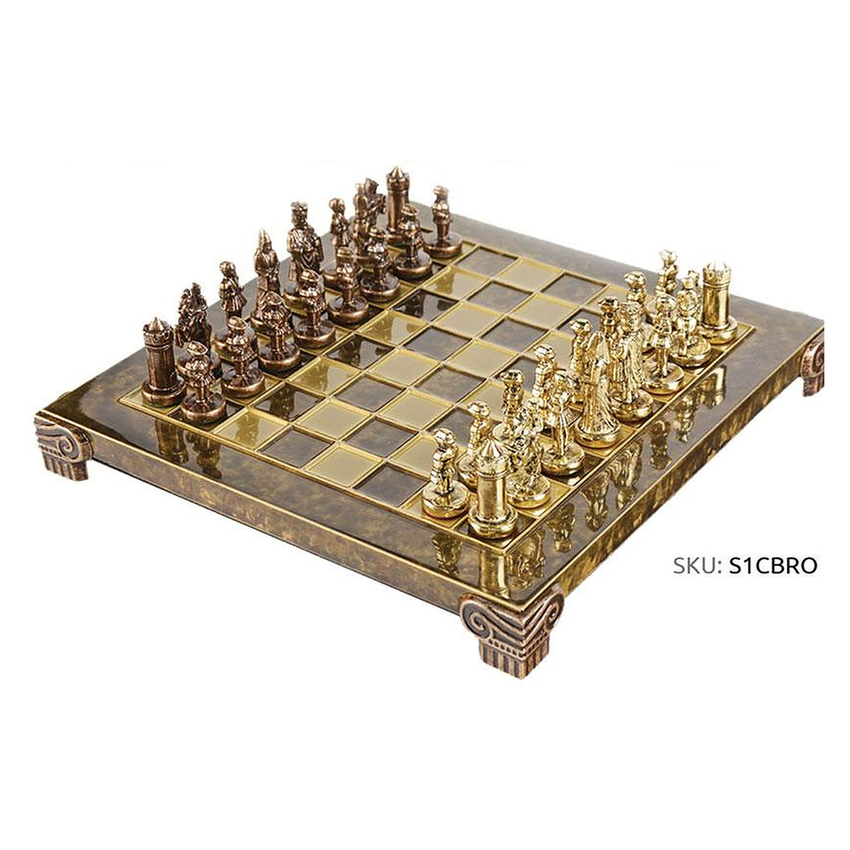 Manopoulos Byzantine Empire Metal Chess Set – Gold & Silver