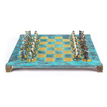 Manopoulos Cycladic Art Solid Brass Chess Set – S23BTIR