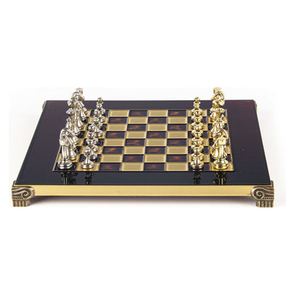 Manopoulos Classic Staunton Metal Chess Set – S32RED