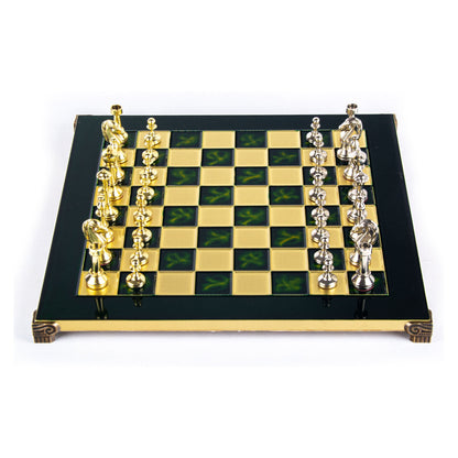 Manopoulos Classic Staunton Metal Chess Set – S34GRE
