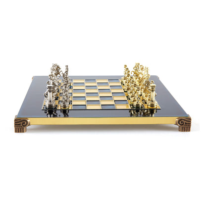 Manopoulos Greek Roman Period Metal Chess Set – S3BLU