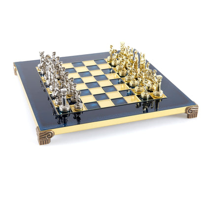 Manopoulos Greek Roman Period Metal Chess Set (28)
