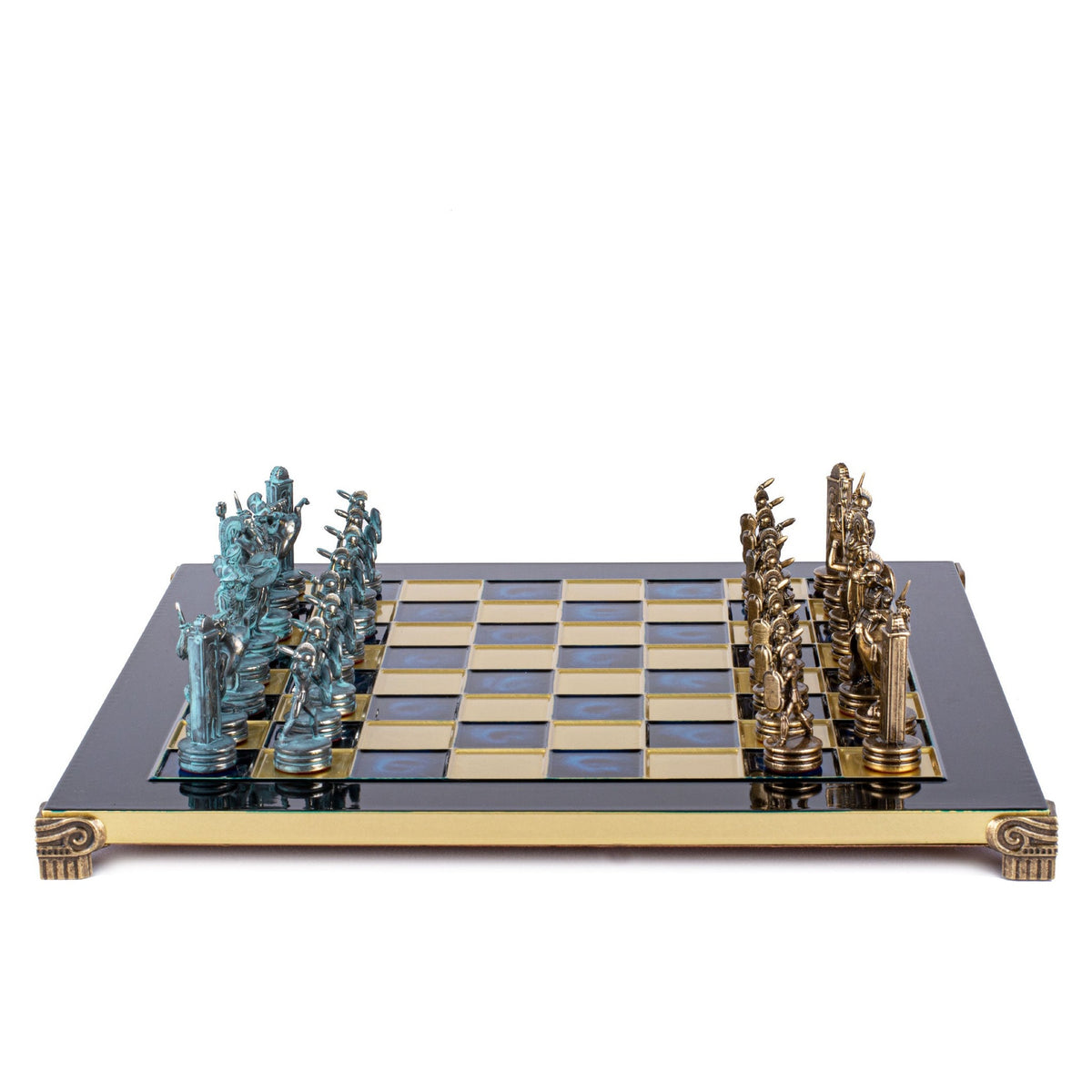 Manopoulos Greek Mythology Metal Chess Set – S4BBLU