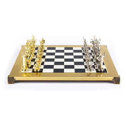 Manopoulos Greek Mythology Metal Chess Set – S4BLA