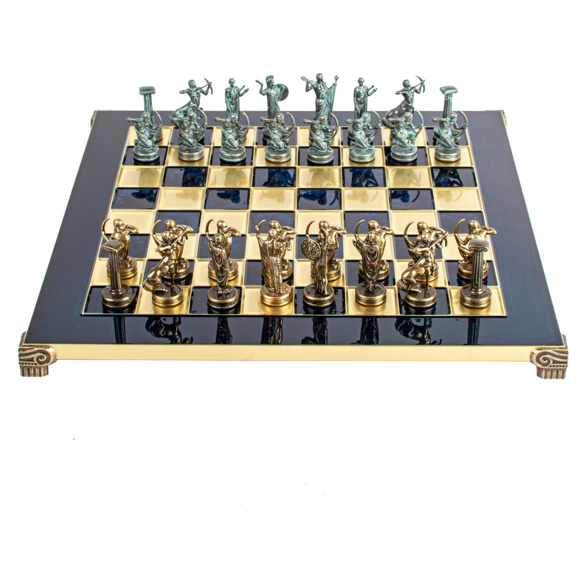 Manopoulos Labours Of Hercules Metal Chess Set – S5BBLU